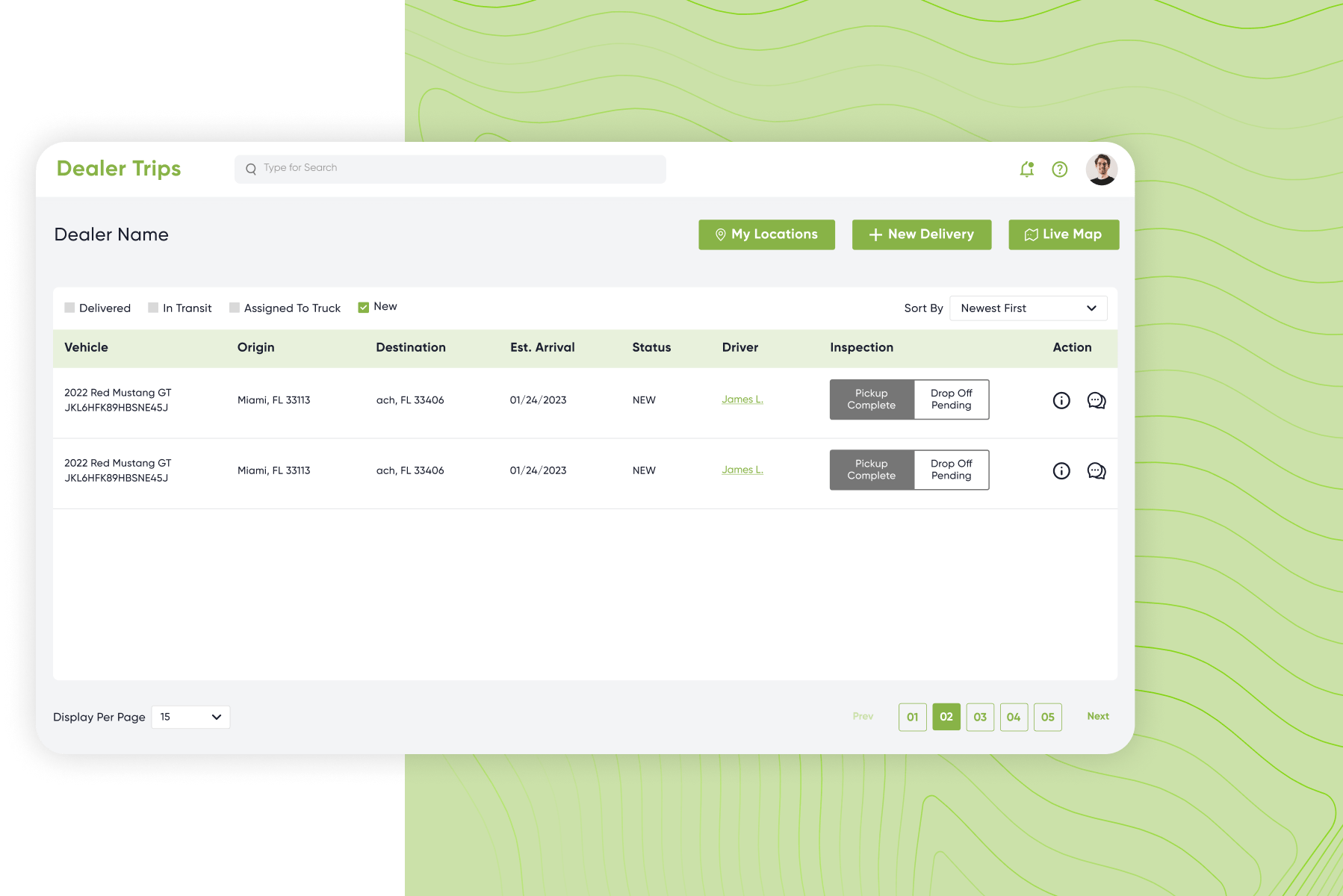 Carrier-Tracker Dashboard